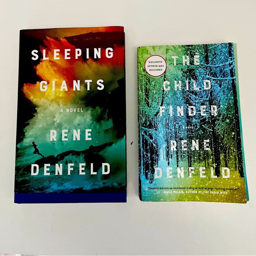 Sleeping Giants Hardcover & The Child Finder Book Lot Rene Denfeld